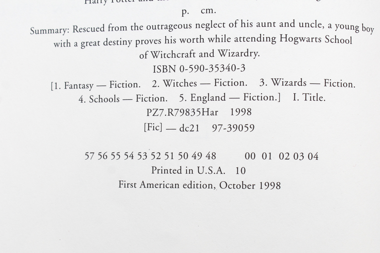 Complete Set of "Harry Potter" With First American Editions