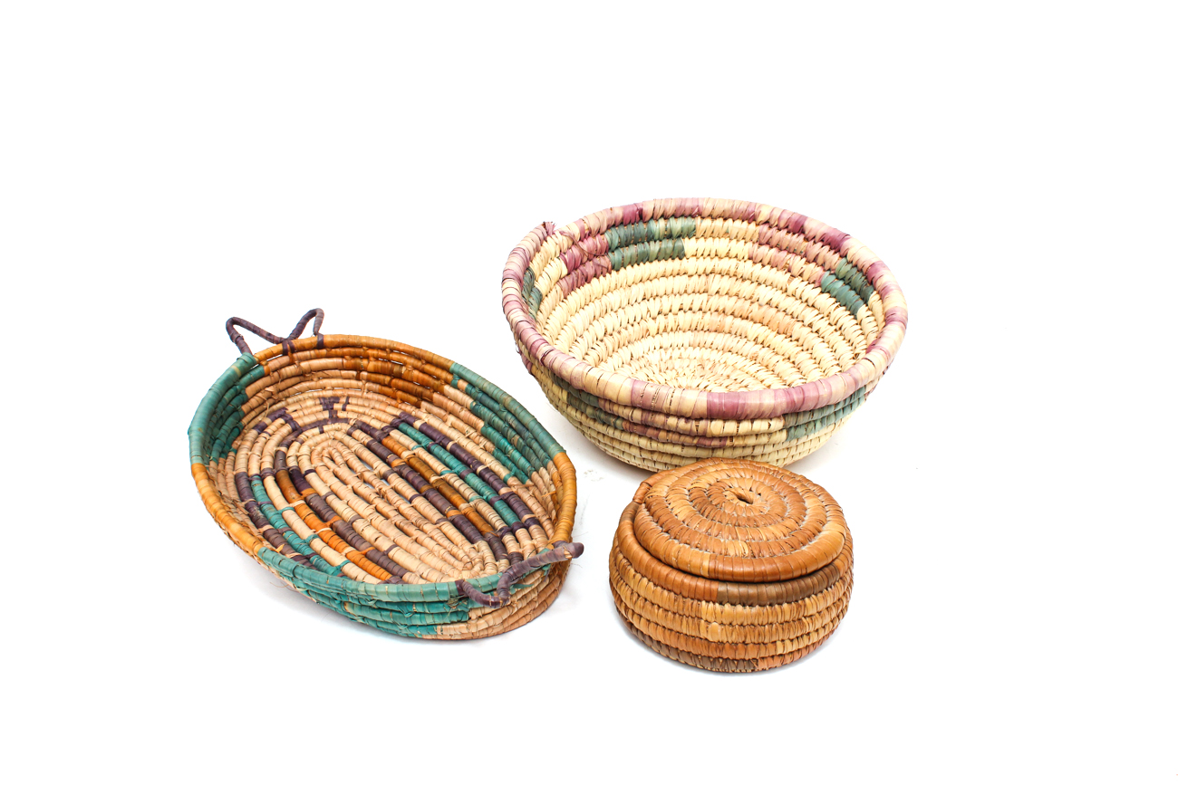 Collection of Artisan Sweetgrass Baskets