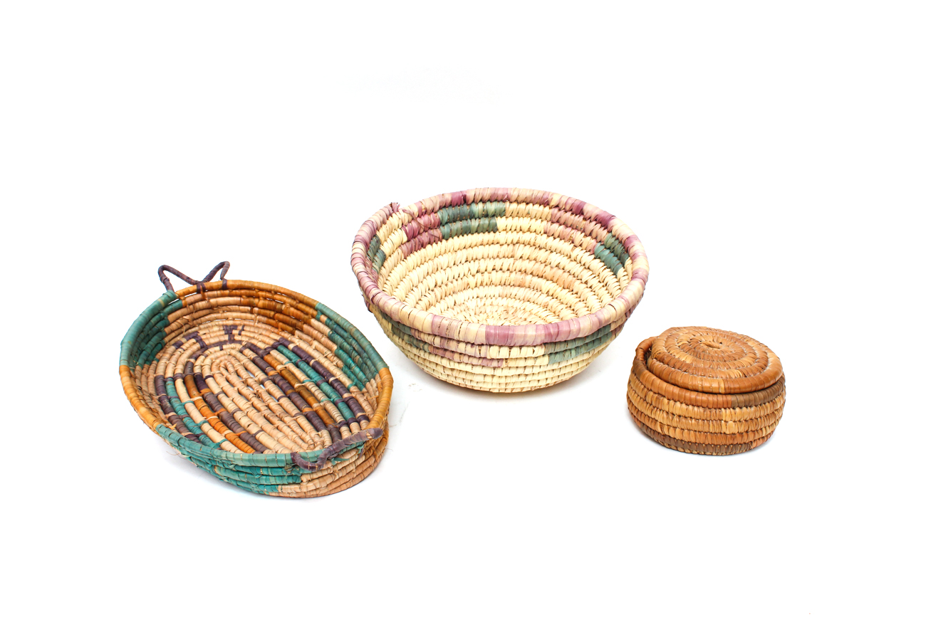Collection of Artisan Sweetgrass Baskets
