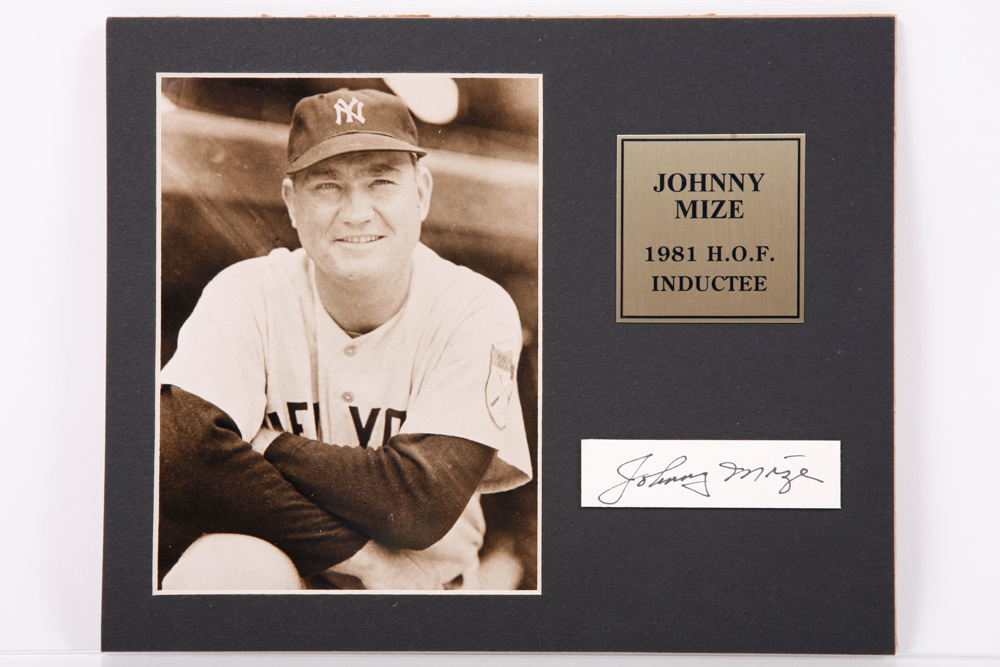 Autographed Photographs of Johnny Mize and Enos Slaughter