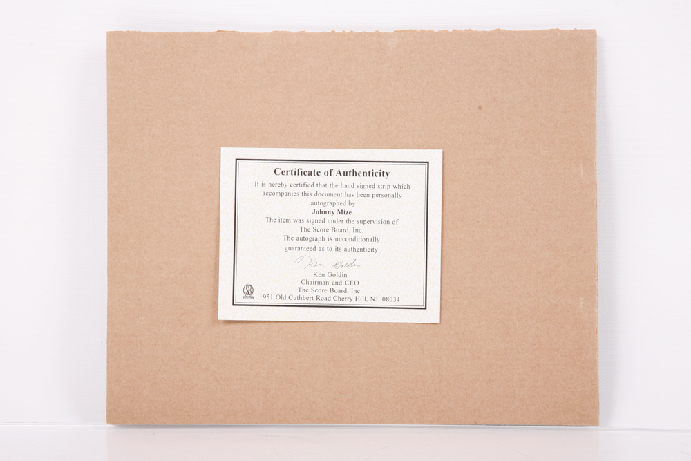 Autographed Photographs of Johnny Mize and Enos Slaughter