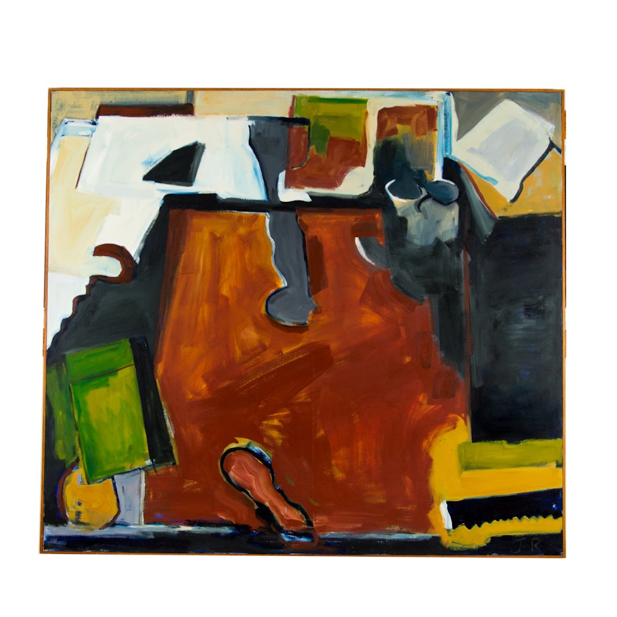 Jill Rowinski Abstract Painting on Canvas