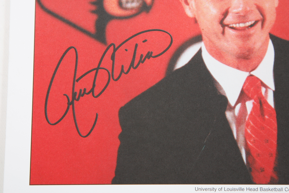 Autographed Photograph Rick Pitino and Signed 2002  University of Kentucky vs Middle Tennessee Ticket