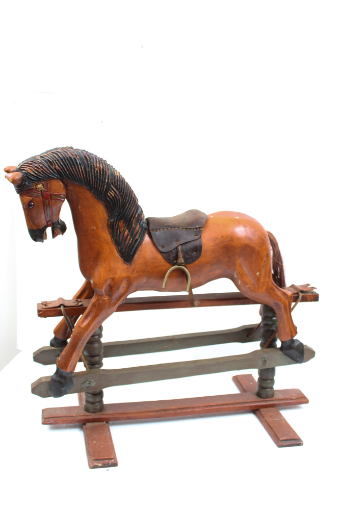 Vintage Rocking Horse on Glider