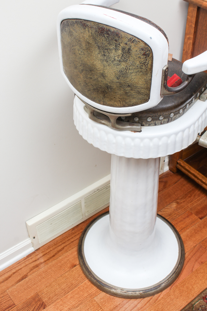 Circa 1920s Koken Child Size Barbers Chair