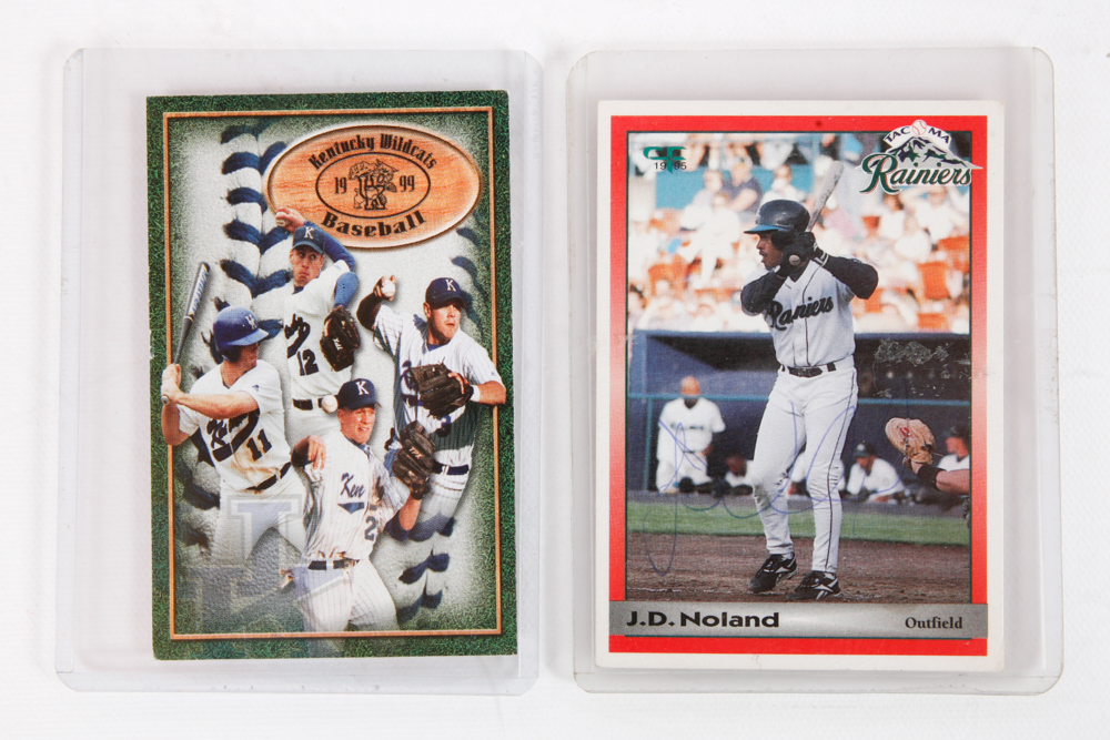 Assorted Baseball Photos and Cards with Upper Deck Binder