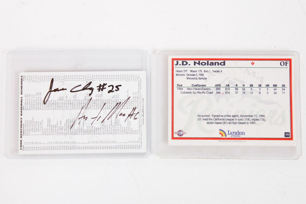 Assorted Baseball Photos and Cards with Upper Deck Binder