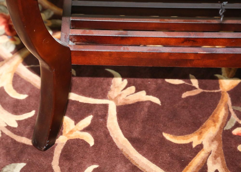 Contemporary Glass-Paneled Coffee Table