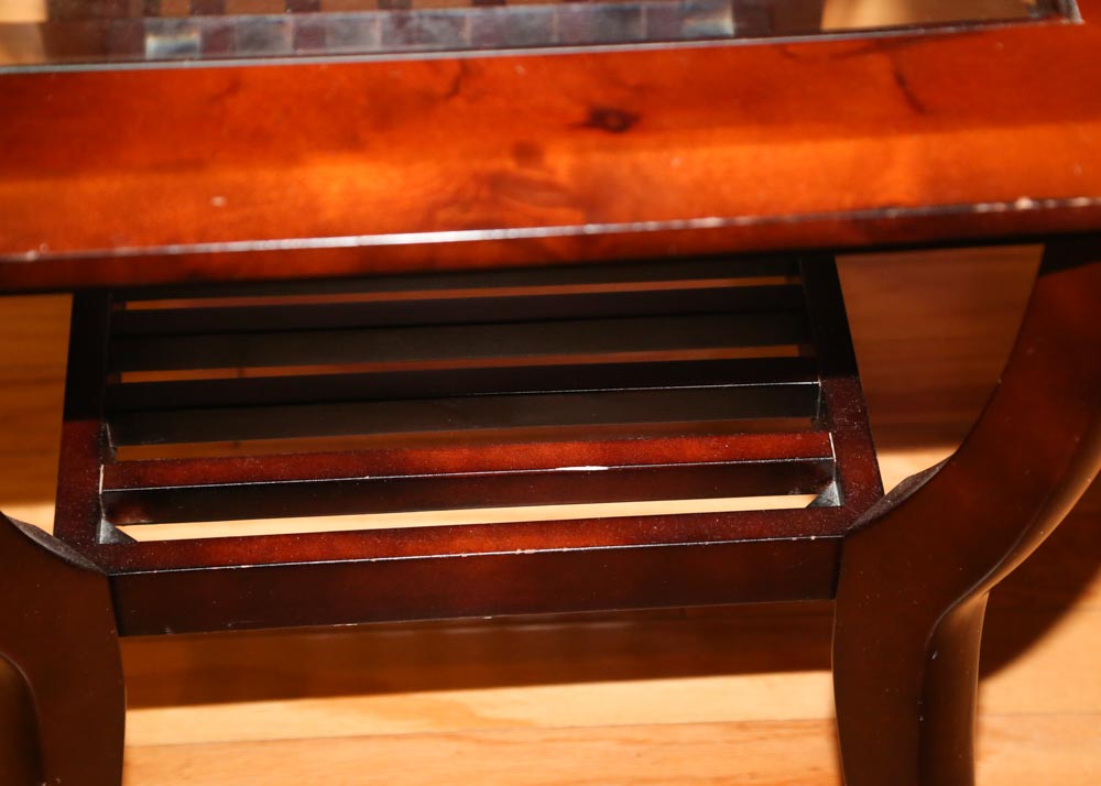 Contemporary Glass-Paneled Side Tables