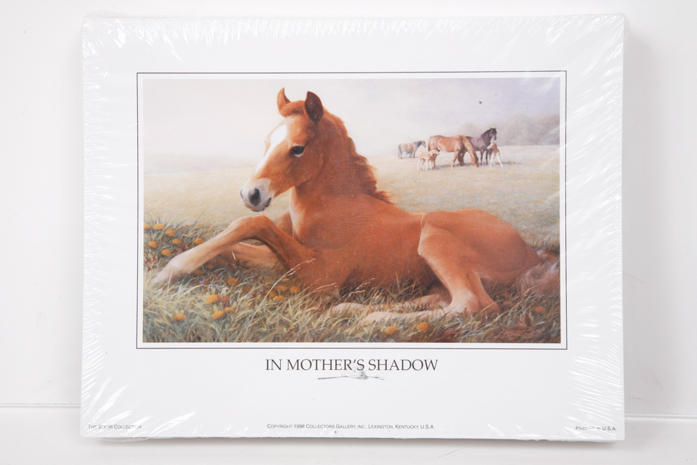 After James L. Crow Offset Lithographs "In Mother's Shadow"