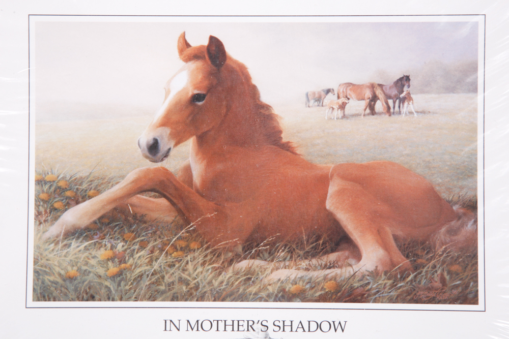 After James L. Crow Offset Lithographs "In Mother's Shadow"