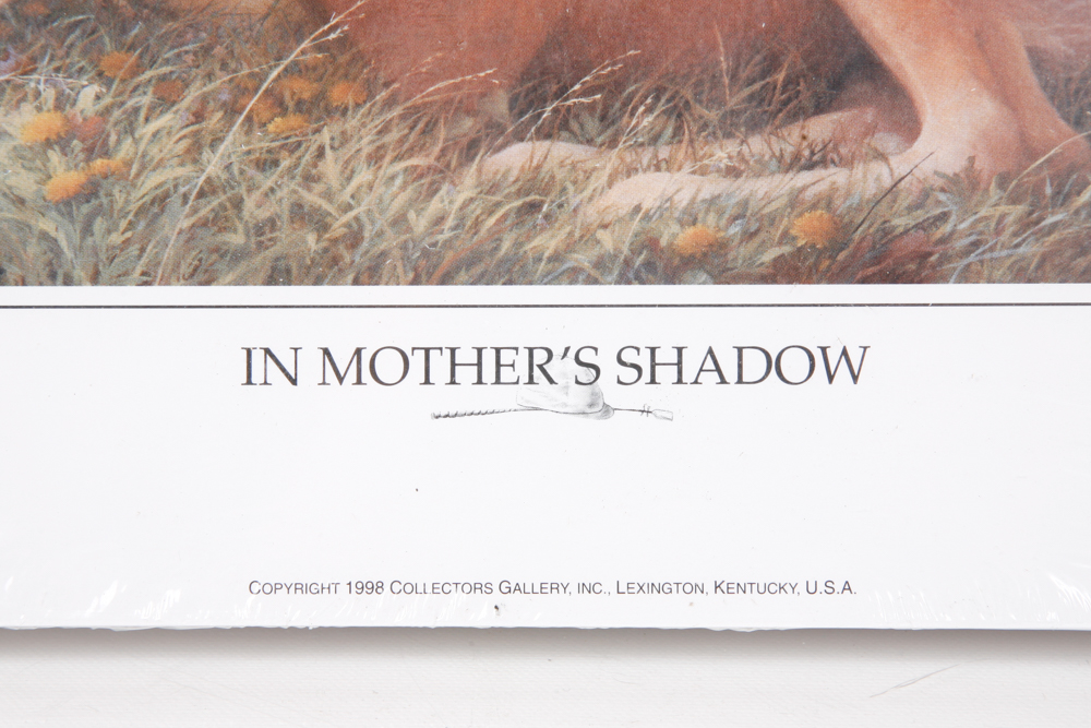After James L. Crow Offset Lithographs "In Mother's Shadow"