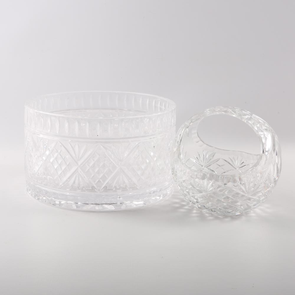 Shannon Crystal Salad Bowl and Basket
