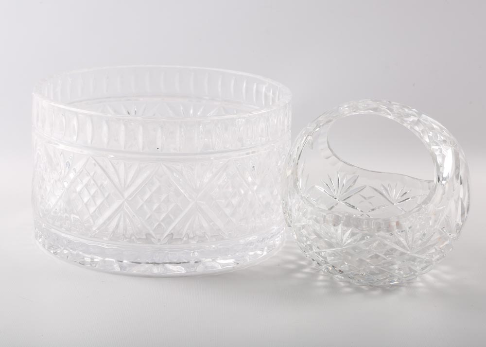 Shannon Crystal Salad Bowl and Basket
