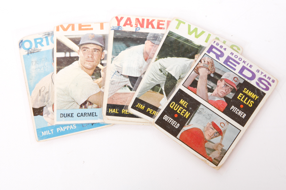 Collection of Baseball Trading Cards from 1956 - 1965