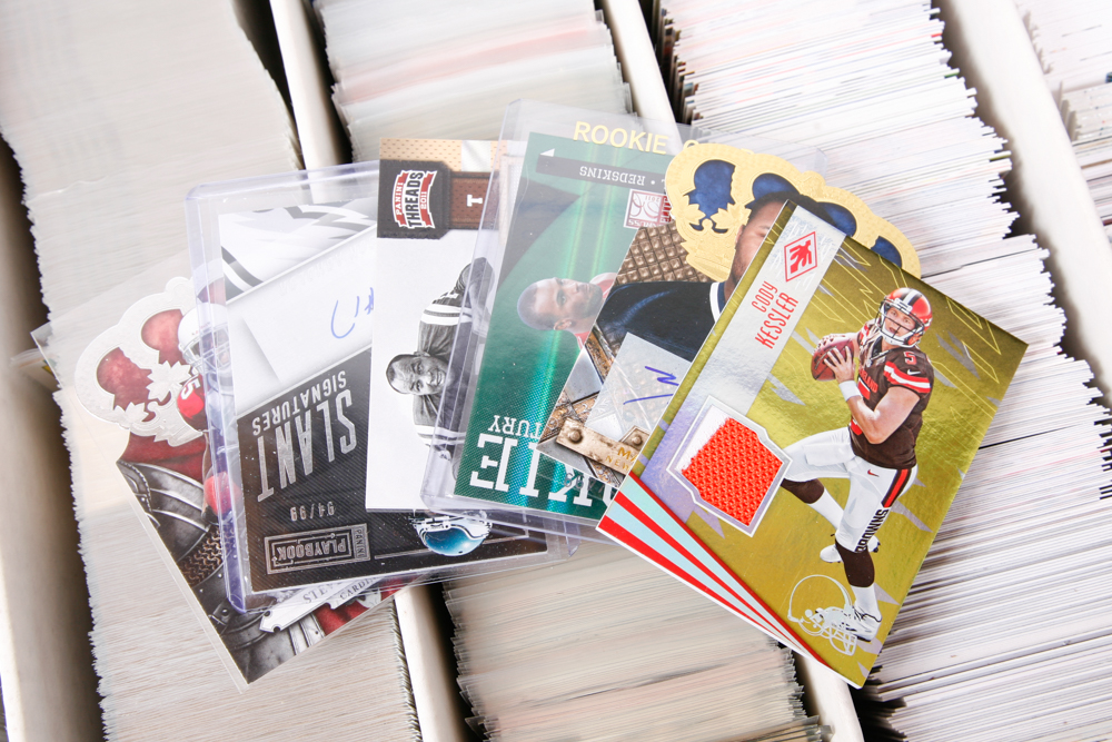 Collection of 1980s and 1990s Football Trading Cards