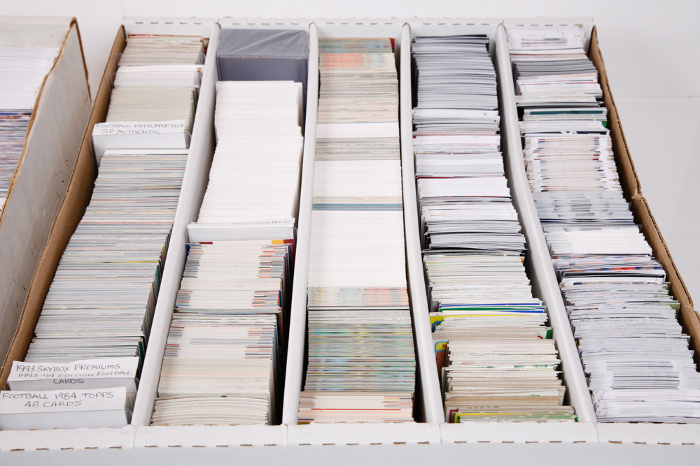 Collection of 1980s and 1990s Football Trading Cards