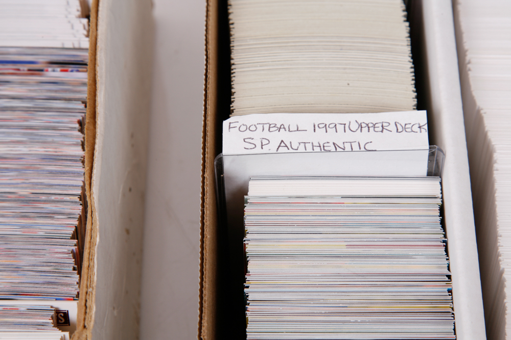 Collection of 1980s and 1990s Football Trading Cards