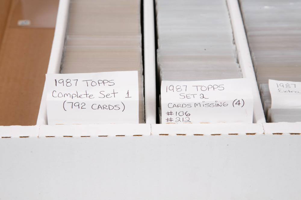 Topps 1987 and 1988 Baseball Cards Complete Sets