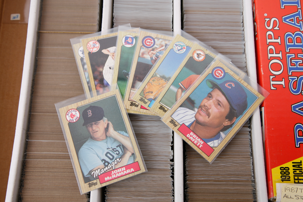 Topps 1987 and 1988 Baseball Cards Complete Sets