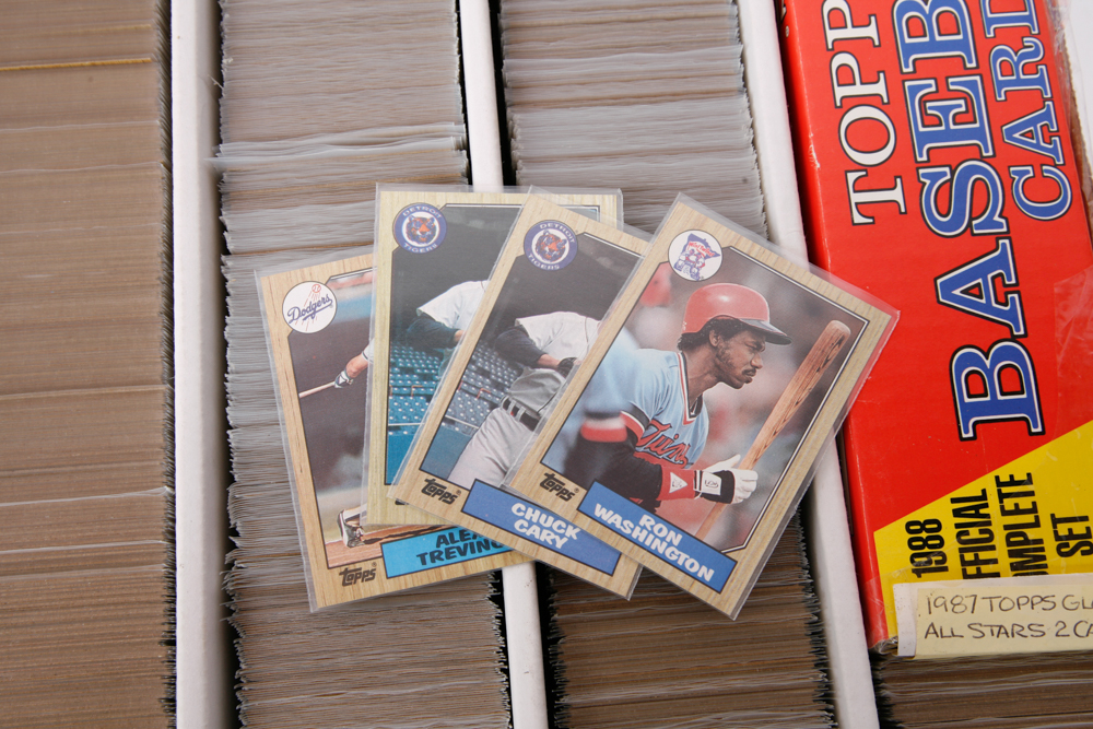 Topps 1987 and 1988 Baseball Cards Complete Sets