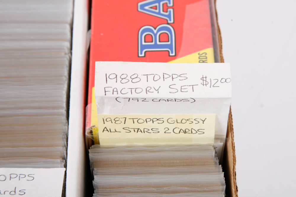 Topps 1987 and 1988 Baseball Cards Complete Sets