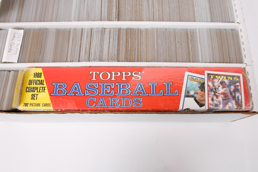 Topps 1987 and 1988 Baseball Cards Complete Sets