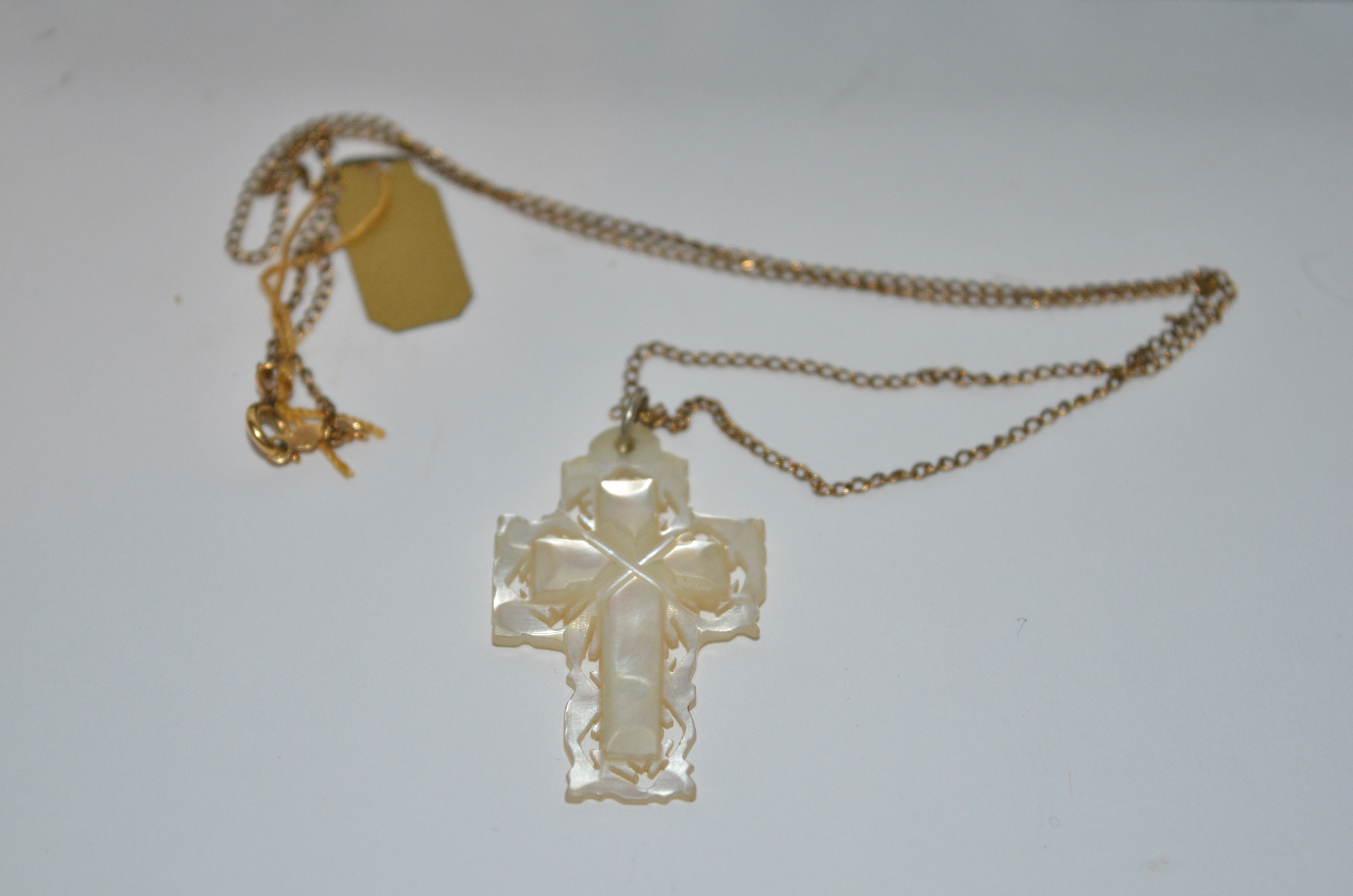 Hand Chain and Cross Pendant Necklace