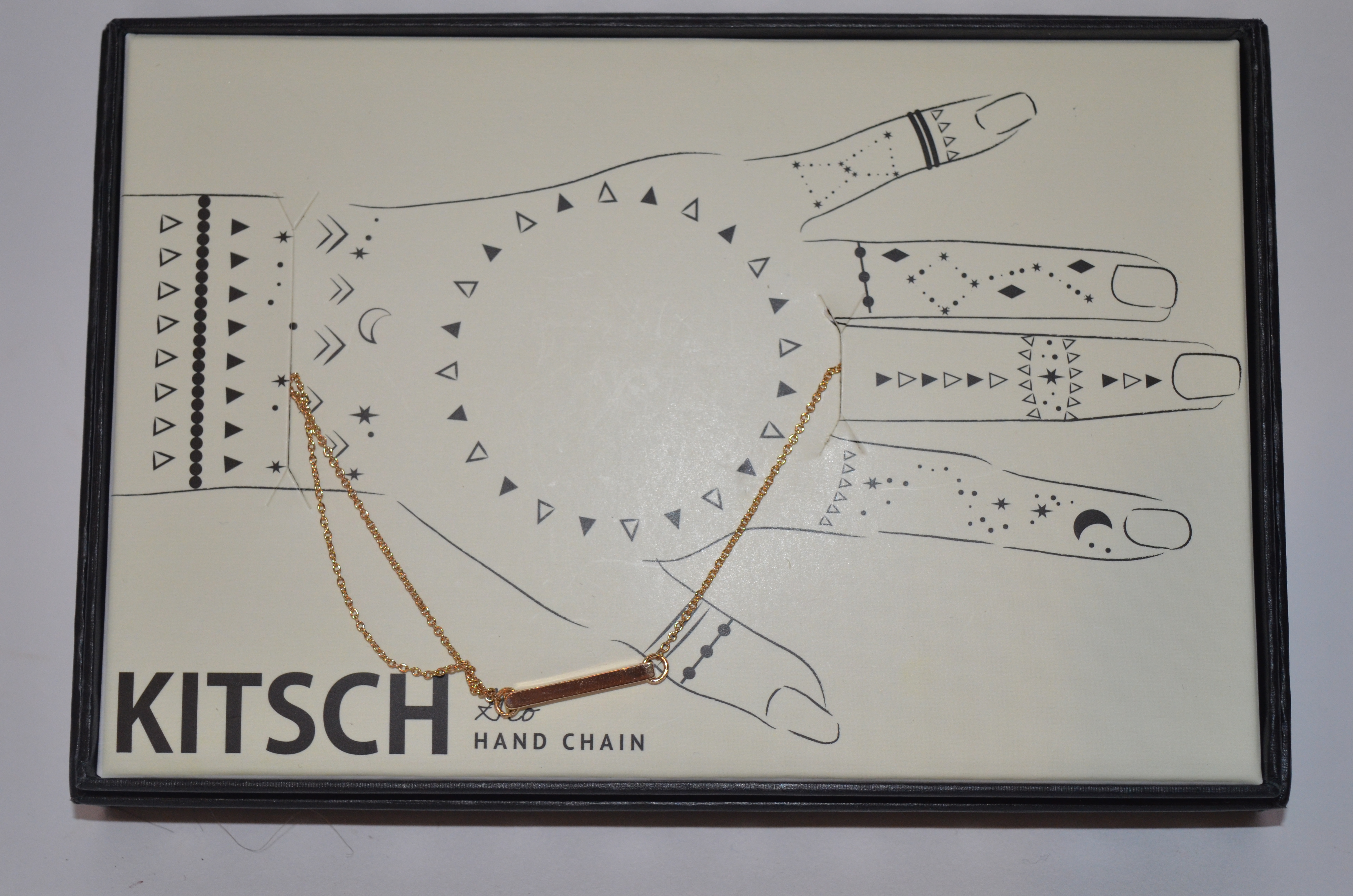 Hand Chain and Cross Pendant Necklace