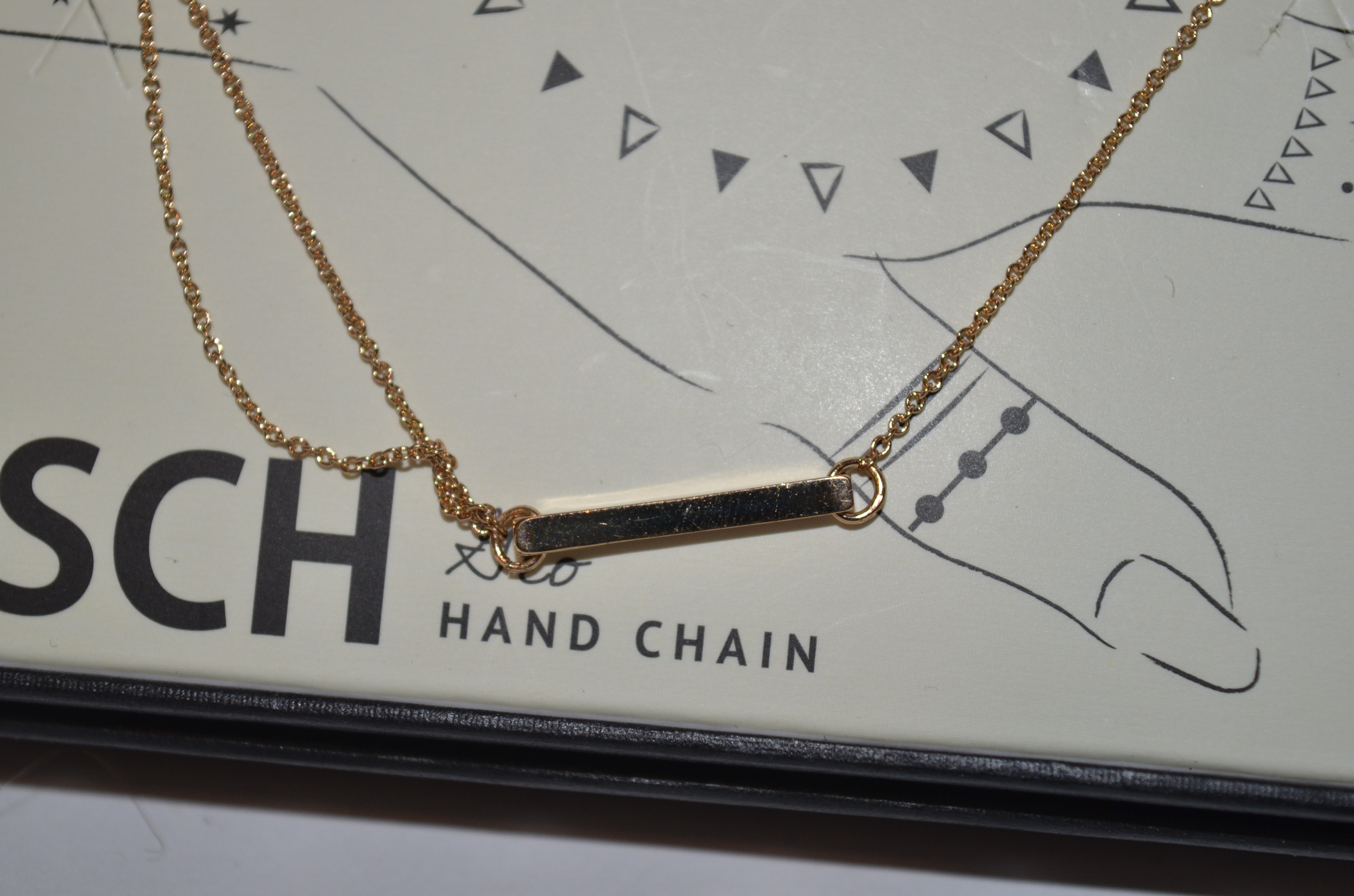 Hand Chain and Cross Pendant Necklace