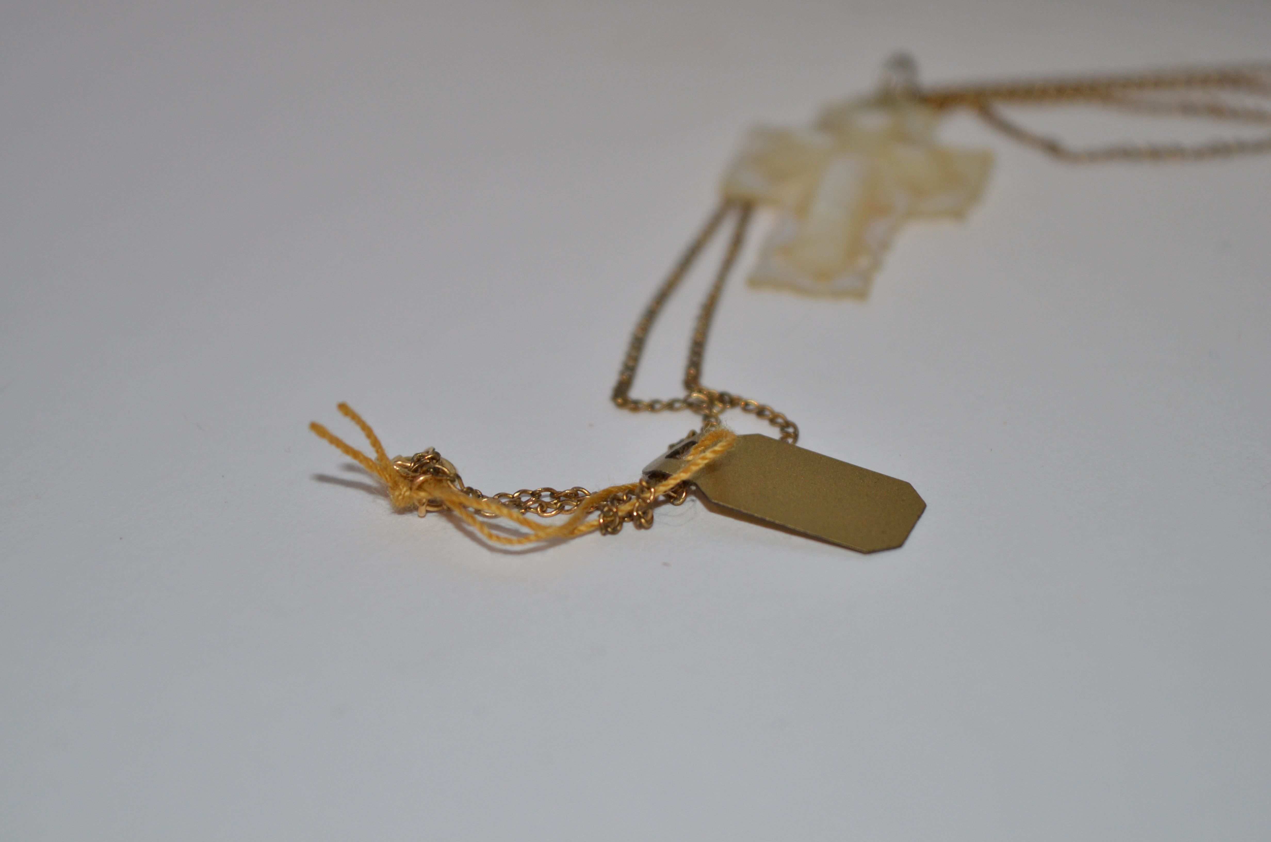 Hand Chain and Cross Pendant Necklace