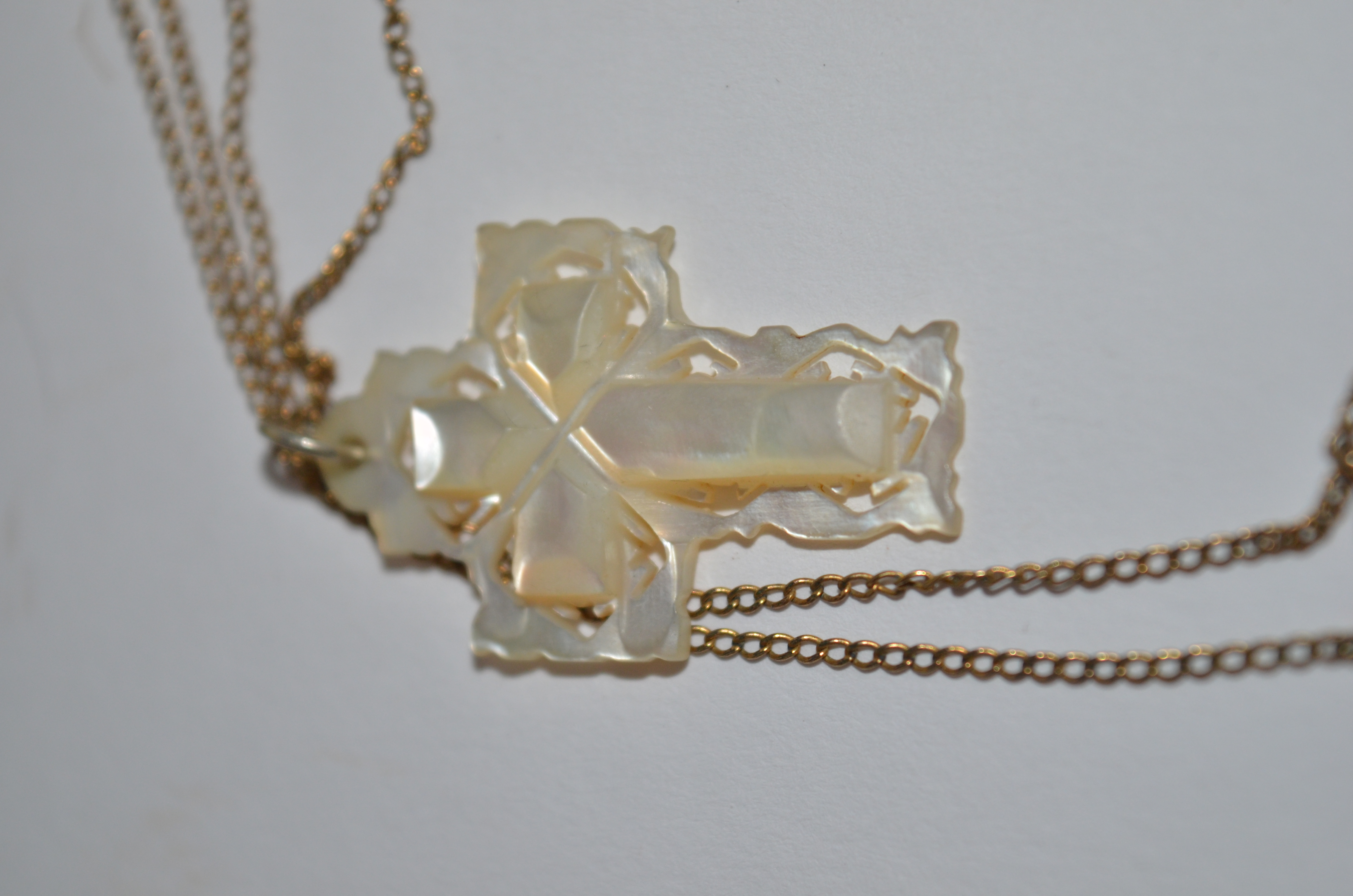 Hand Chain and Cross Pendant Necklace