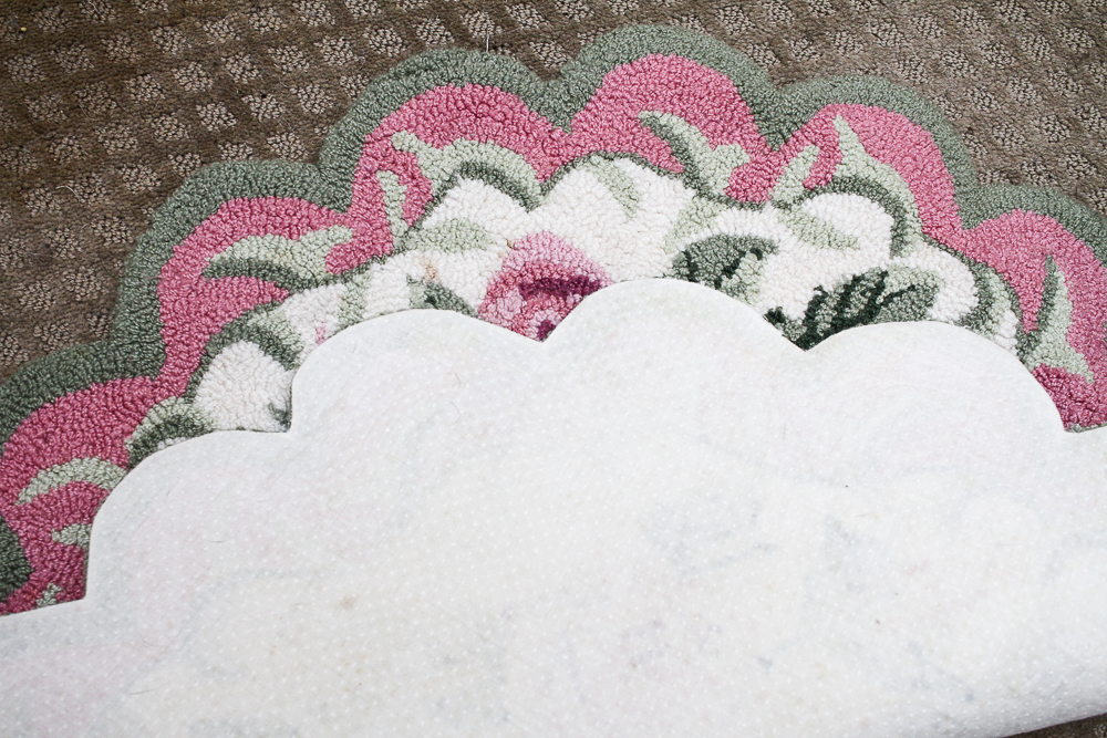 Pair Floral Patterned Accent Rugs