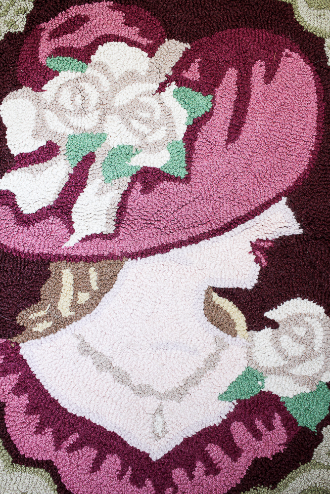 Pair Floral Patterned Accent Rugs