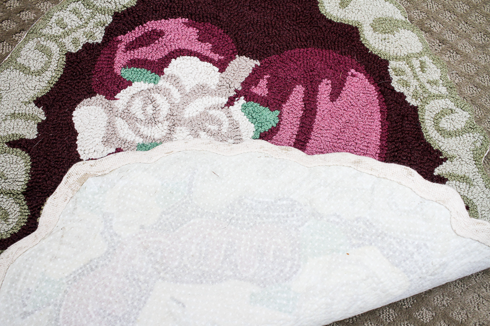 Pair Floral Patterned Accent Rugs