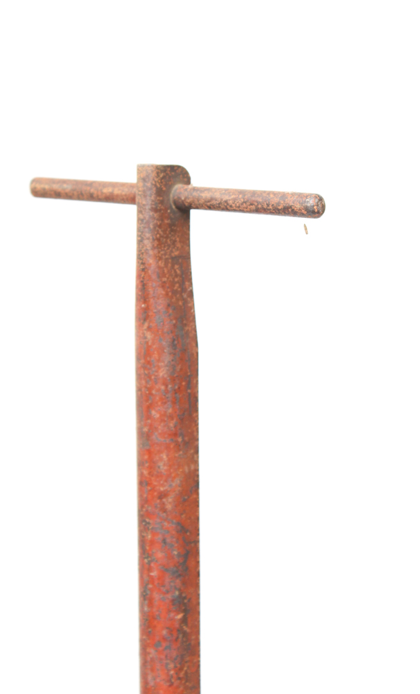 Vintage Metal Scooter and Wooden Crutches