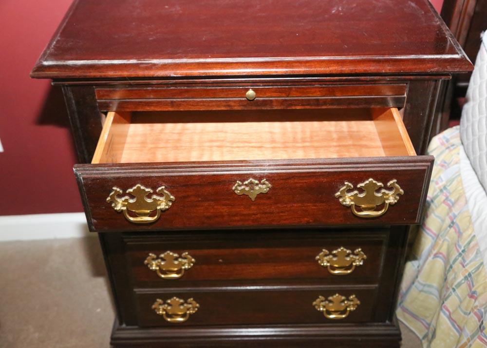 Chippendale Style "Cherry Mountain" Nightstands by Kincaid