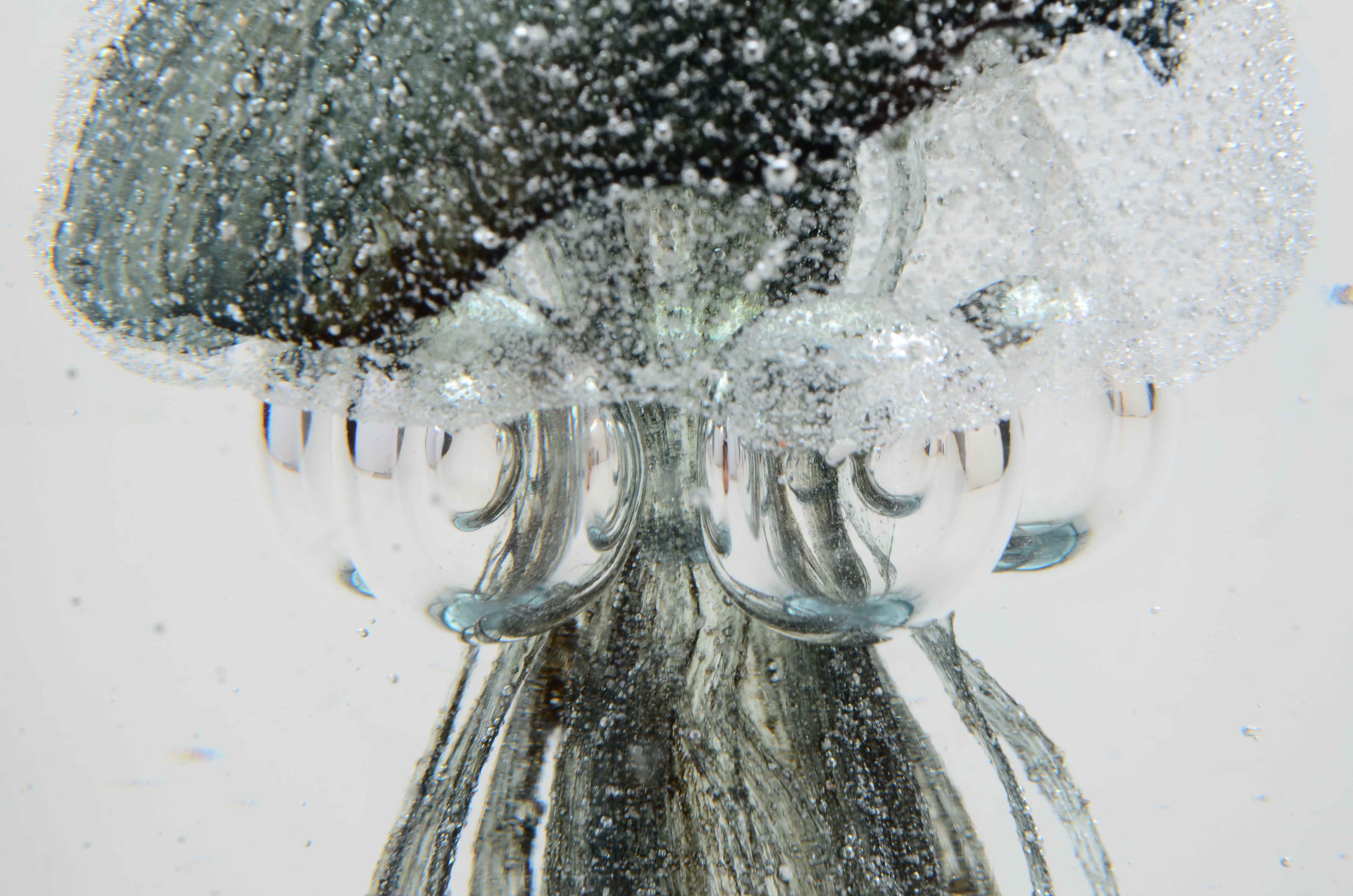 Blown Art Glass Jellyfish Paperweight