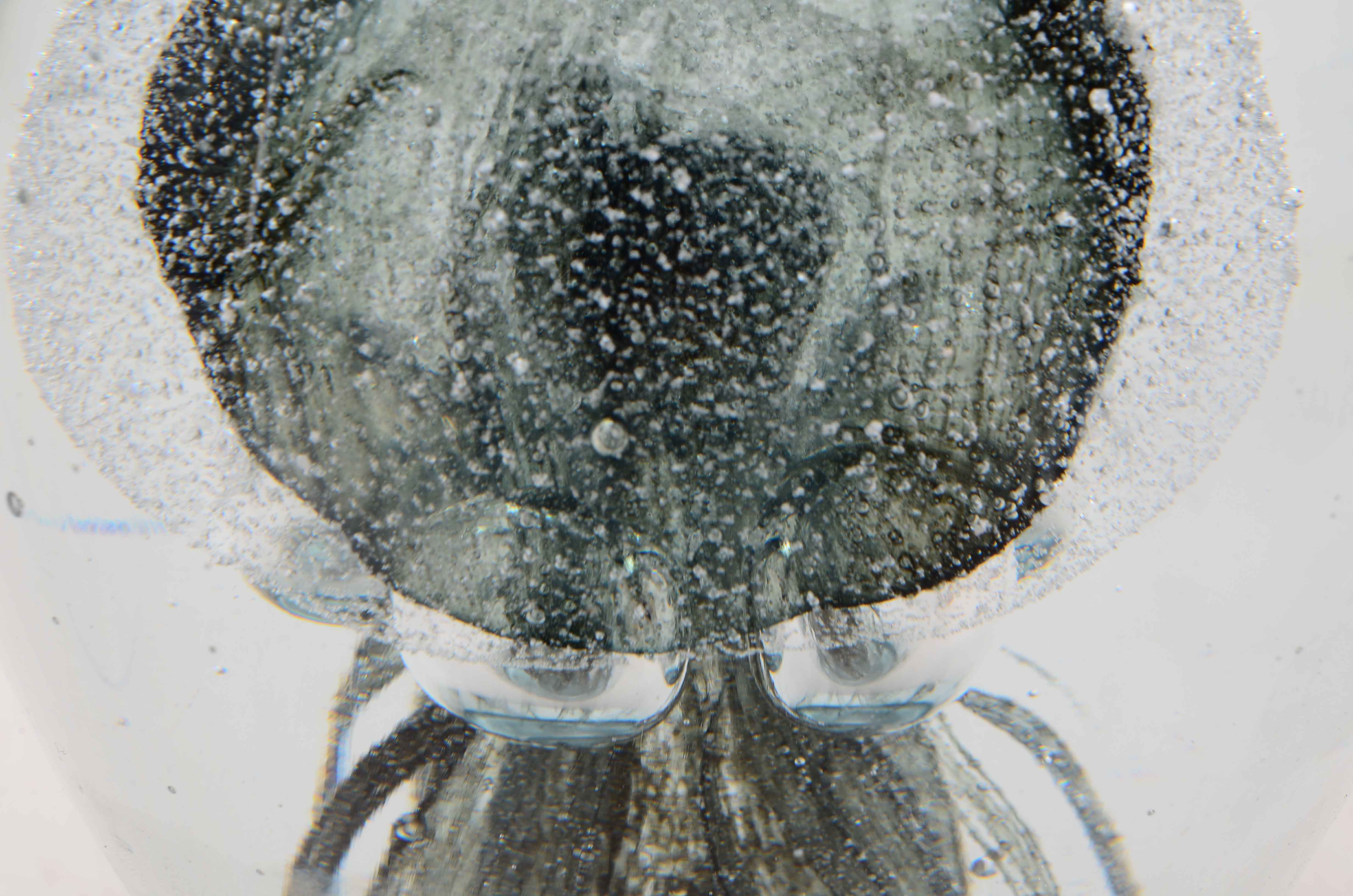 Blown Art Glass Jellyfish Paperweight