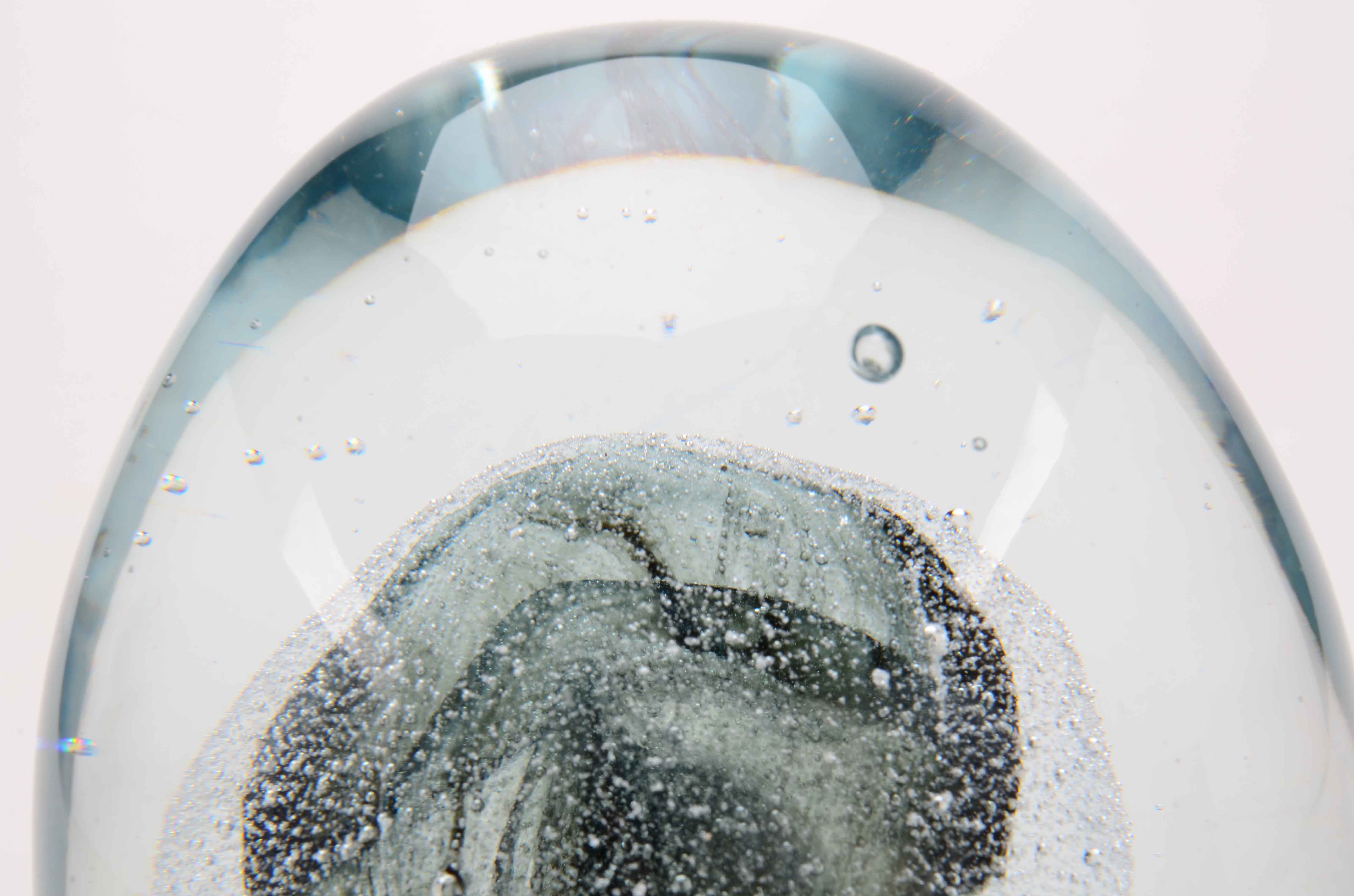 Blown Art Glass Jellyfish Paperweight