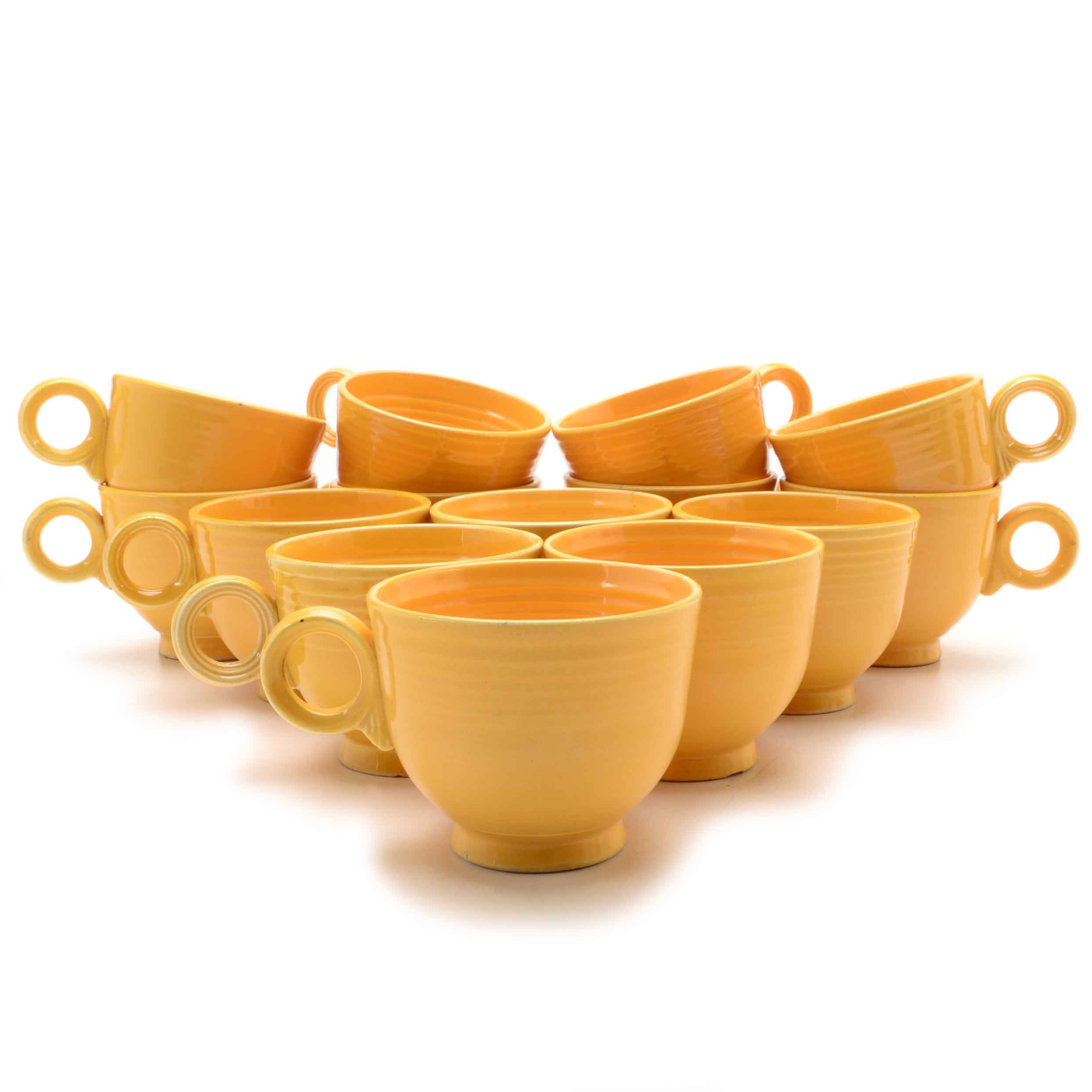 Fiesta-Style Footed Coffee or Tea Cups