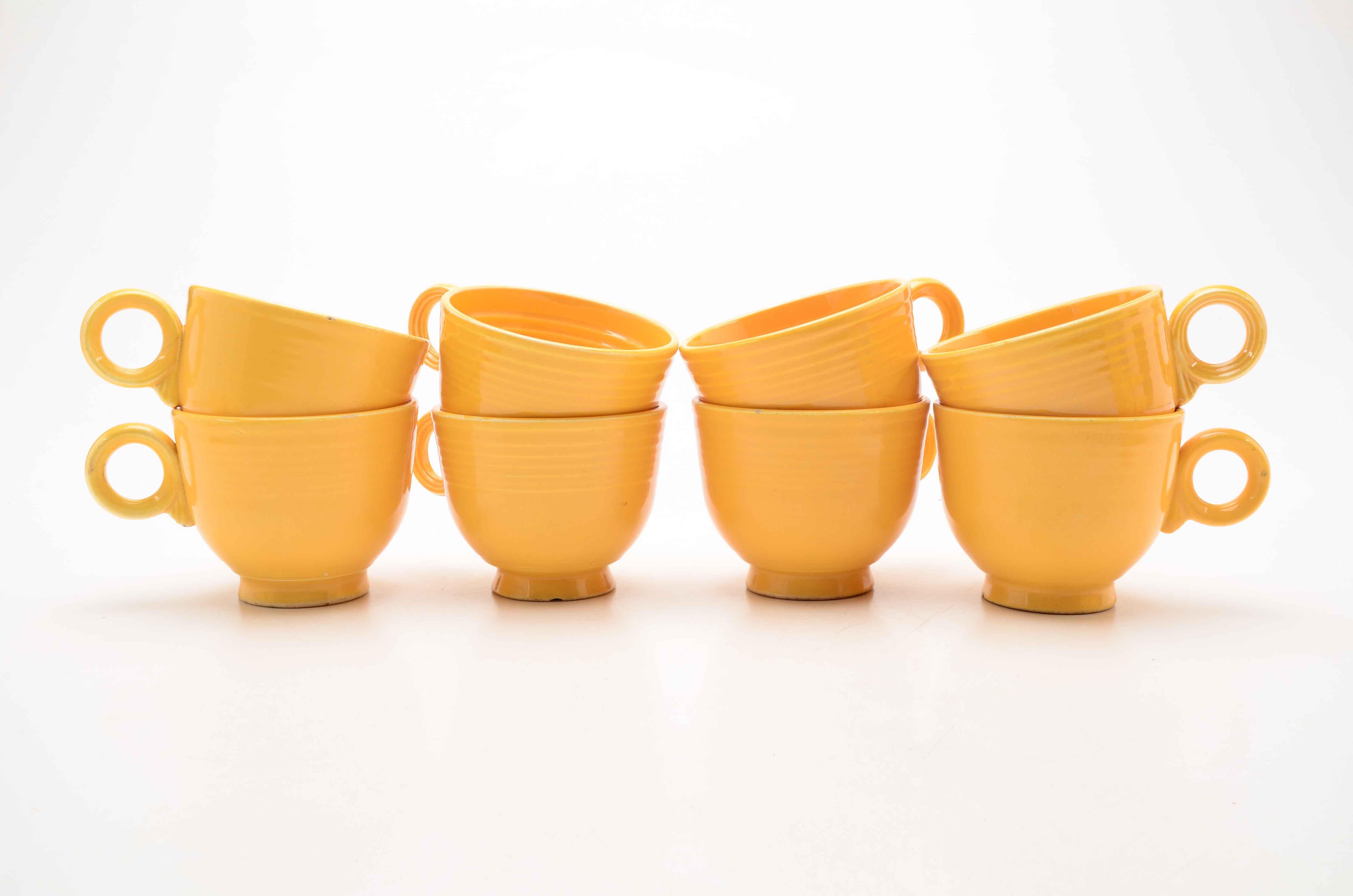 Fiesta-Style Footed Coffee or Tea Cups