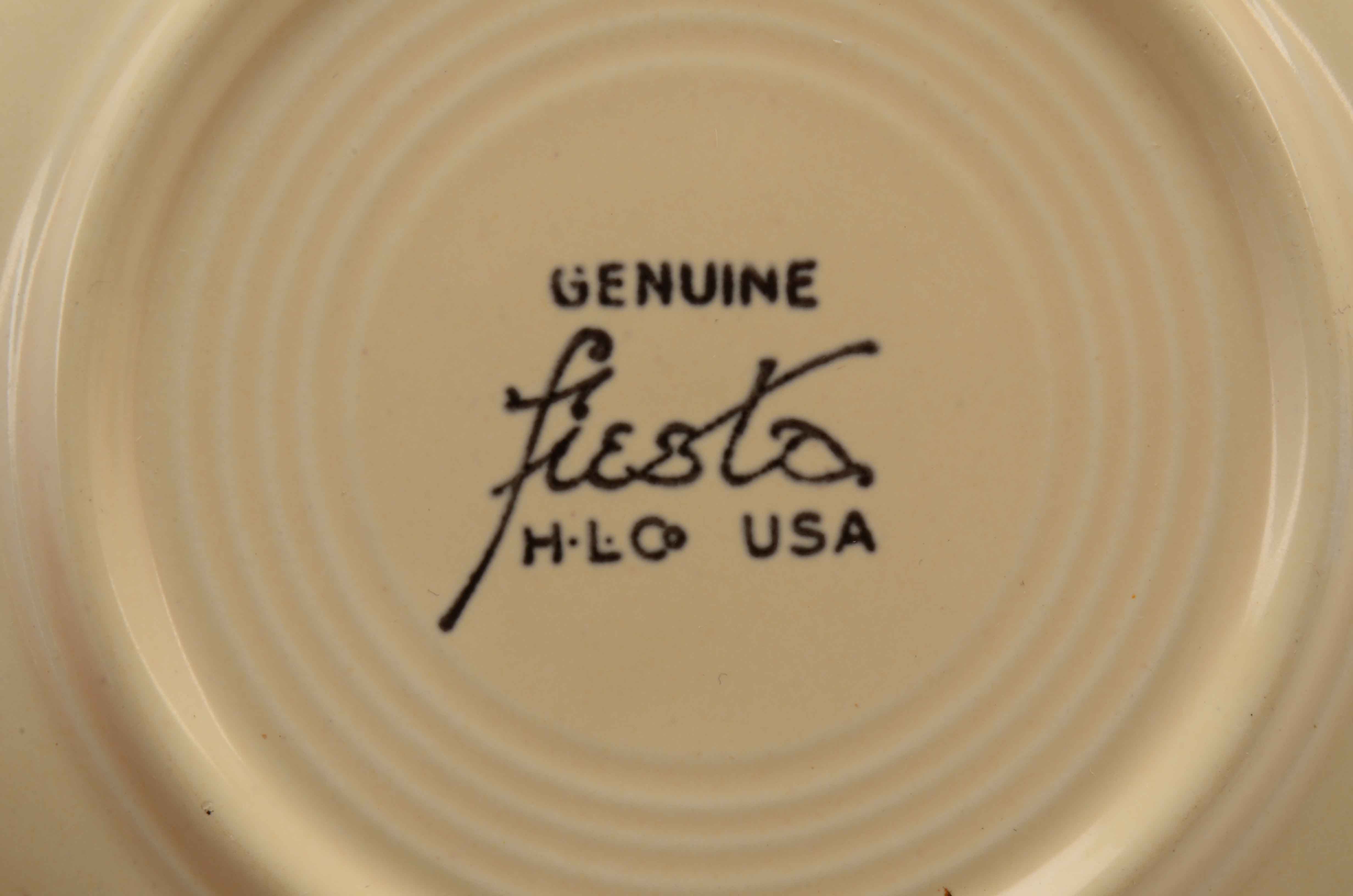 Multicolored Fiesta Plates, Cups and Saucers