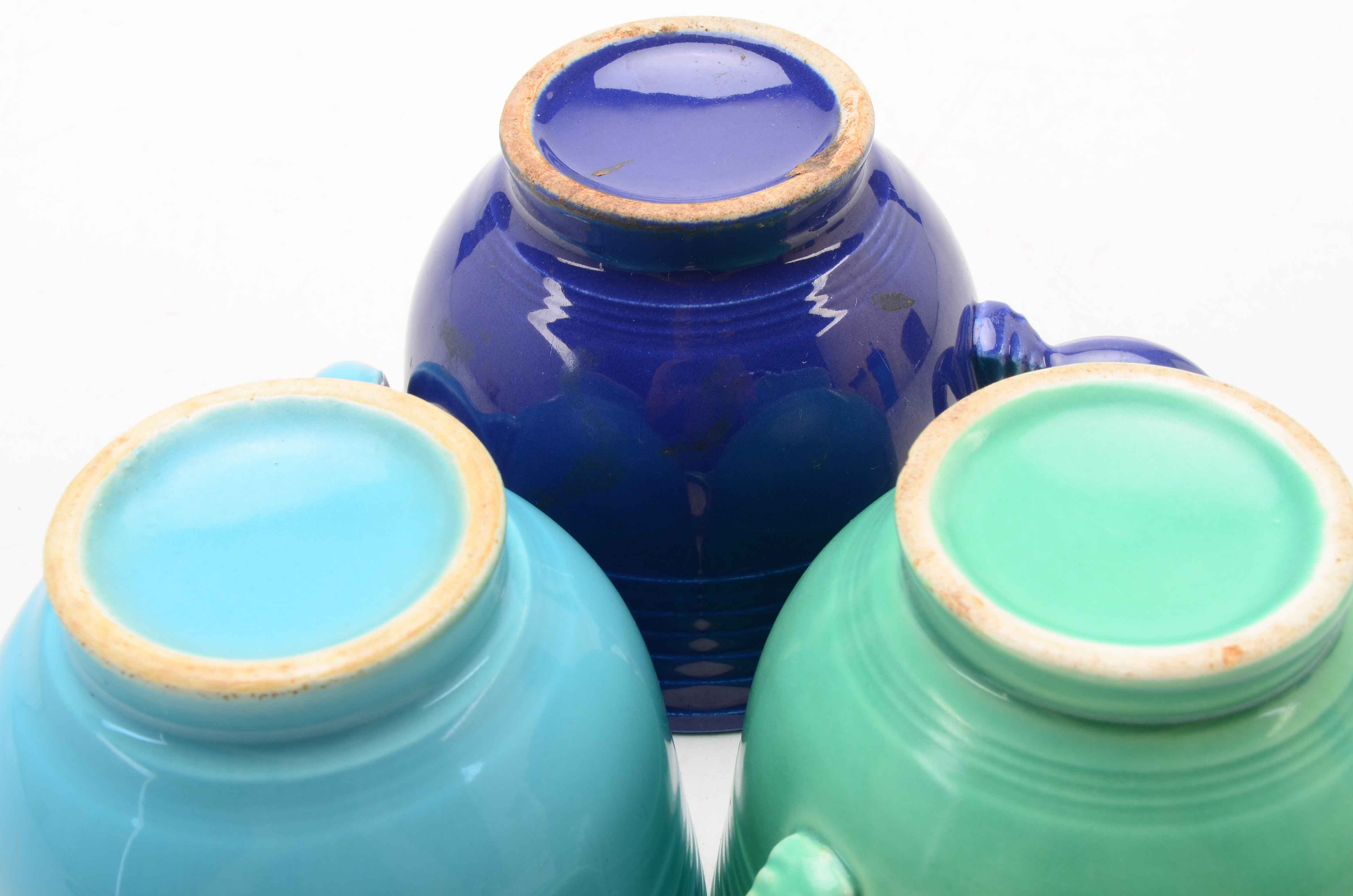 Multicolored Fiesta Plates, Cups and Saucers