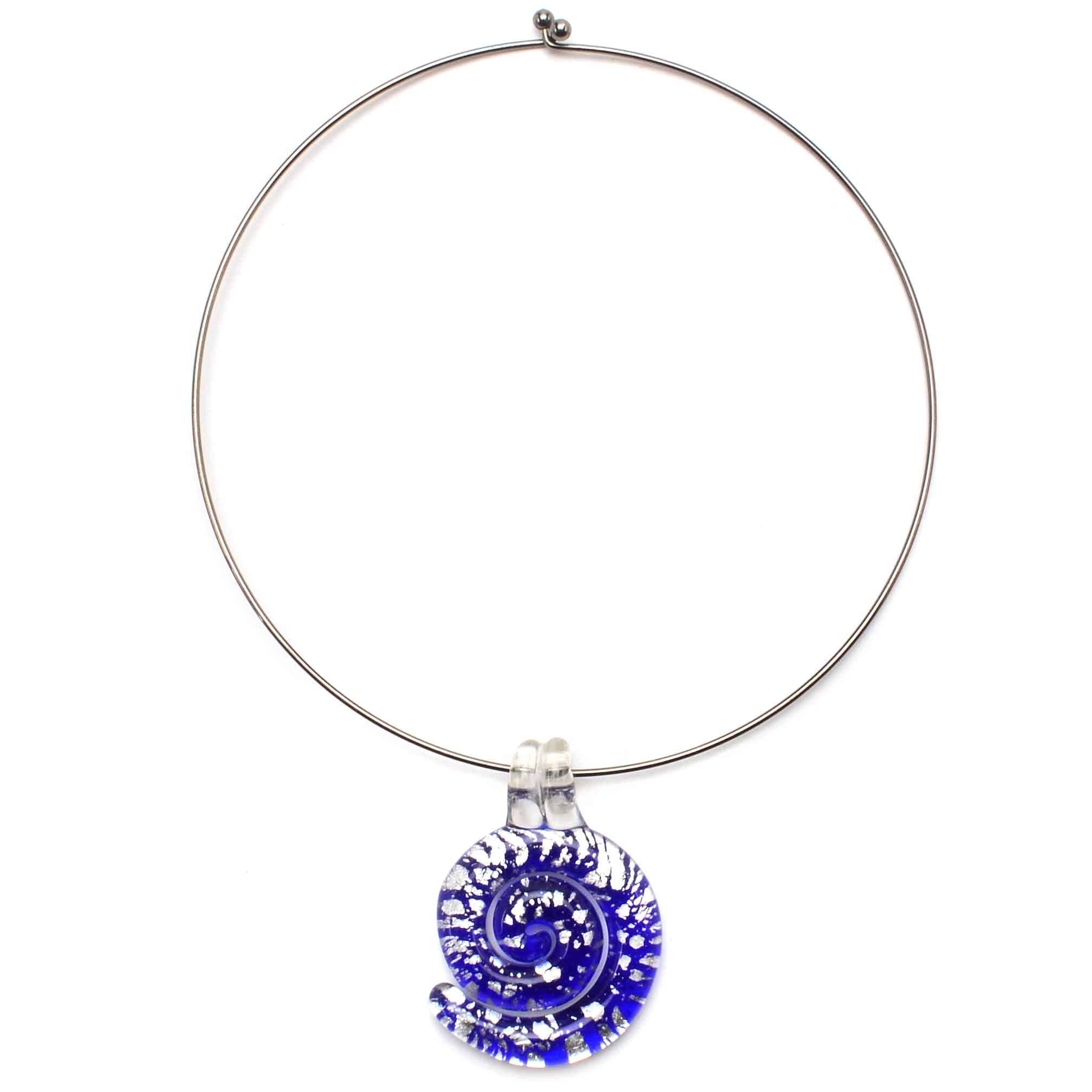 Blown Glass Pendant Necklace