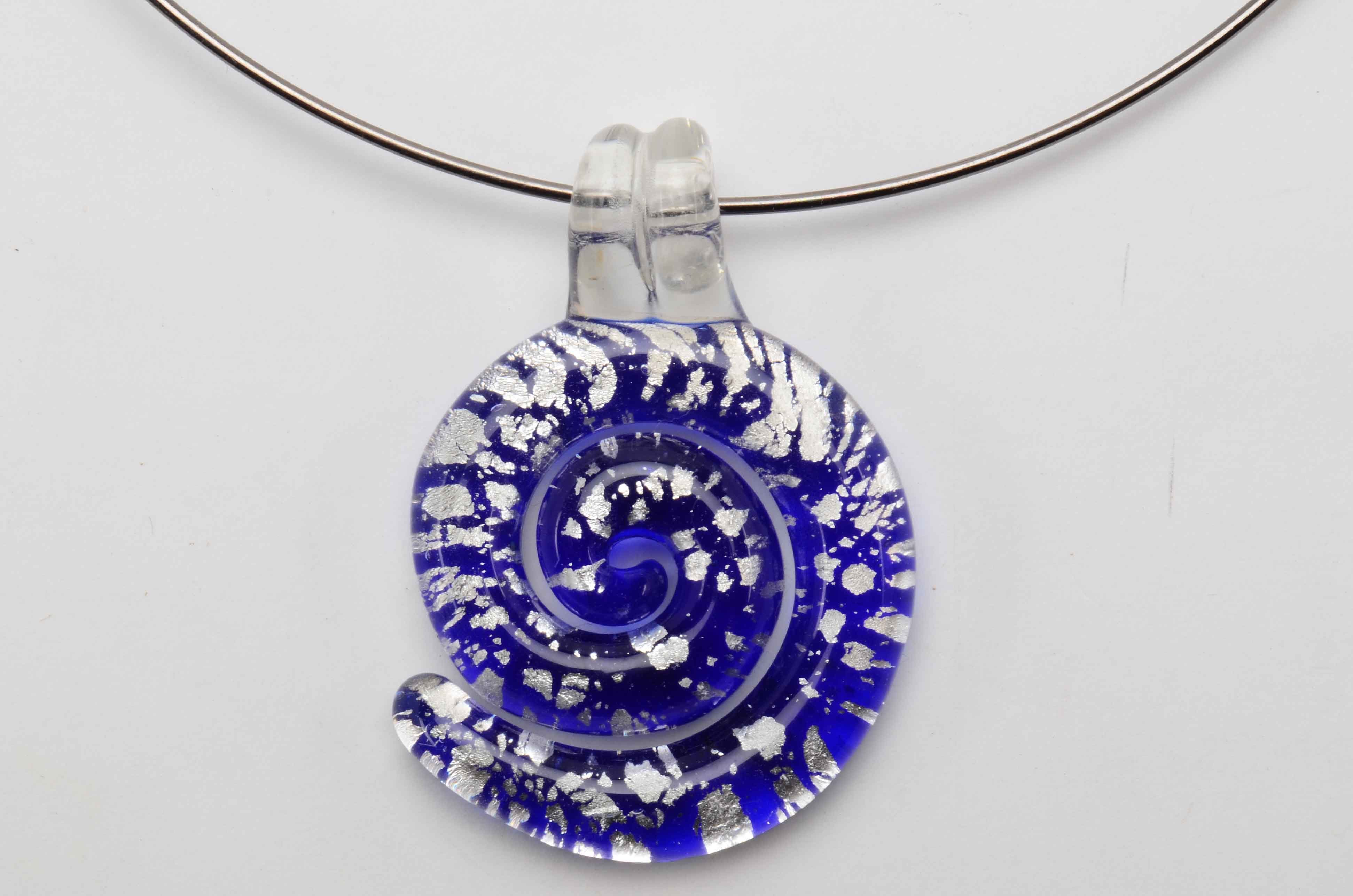 Blown Glass Pendant Necklace