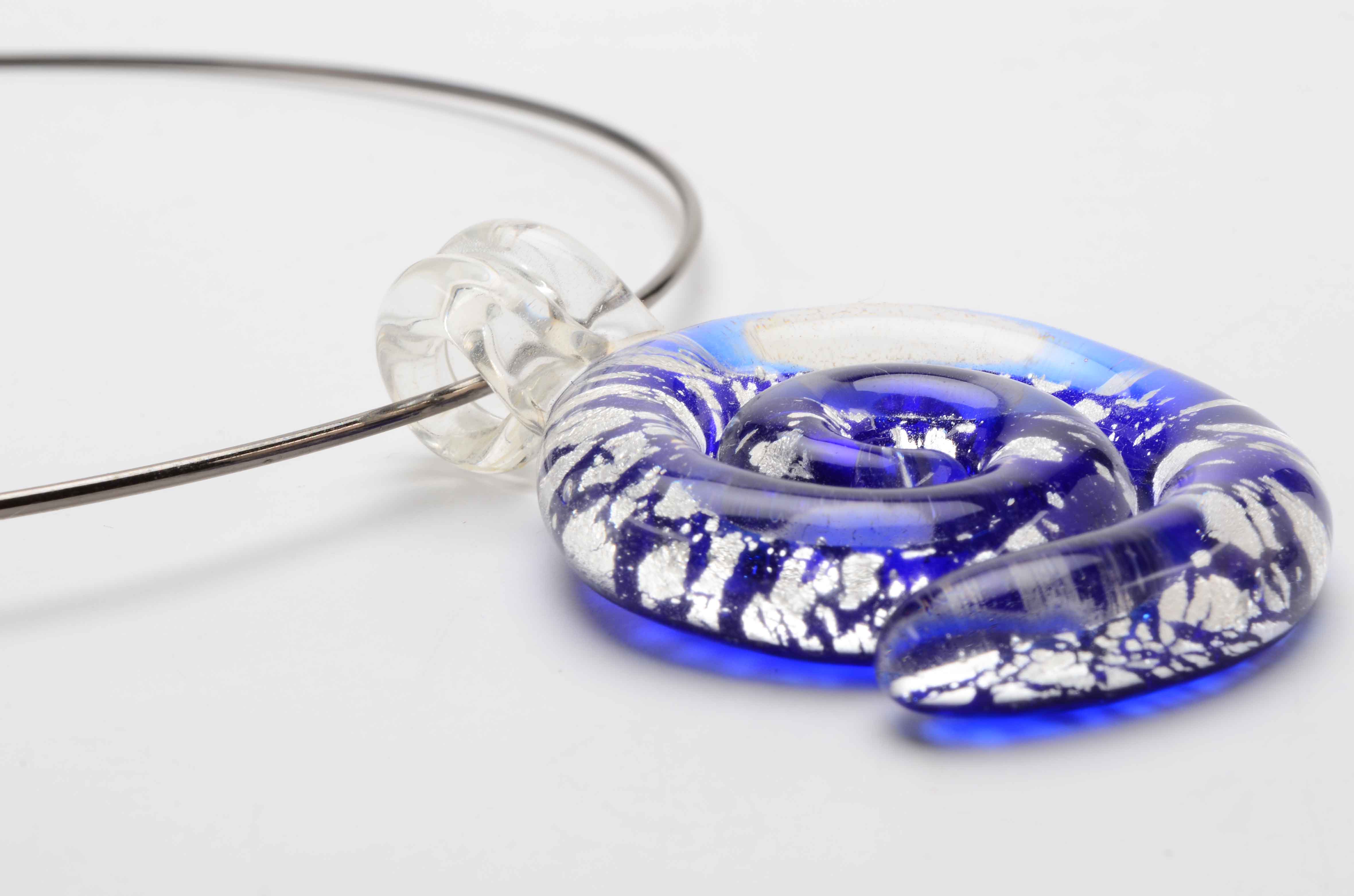 Blown Glass Pendant Necklace