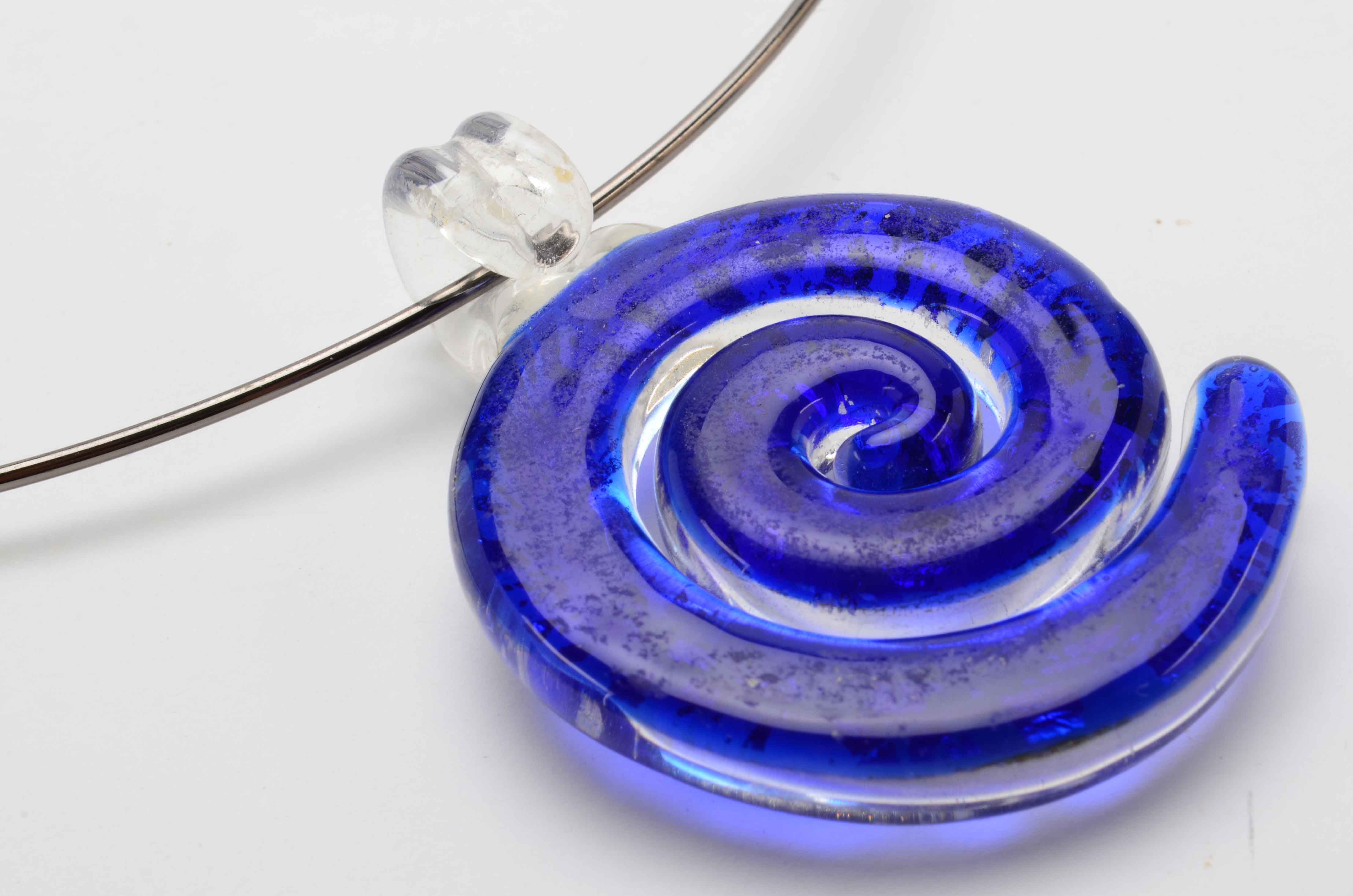 Blown Glass Pendant Necklace