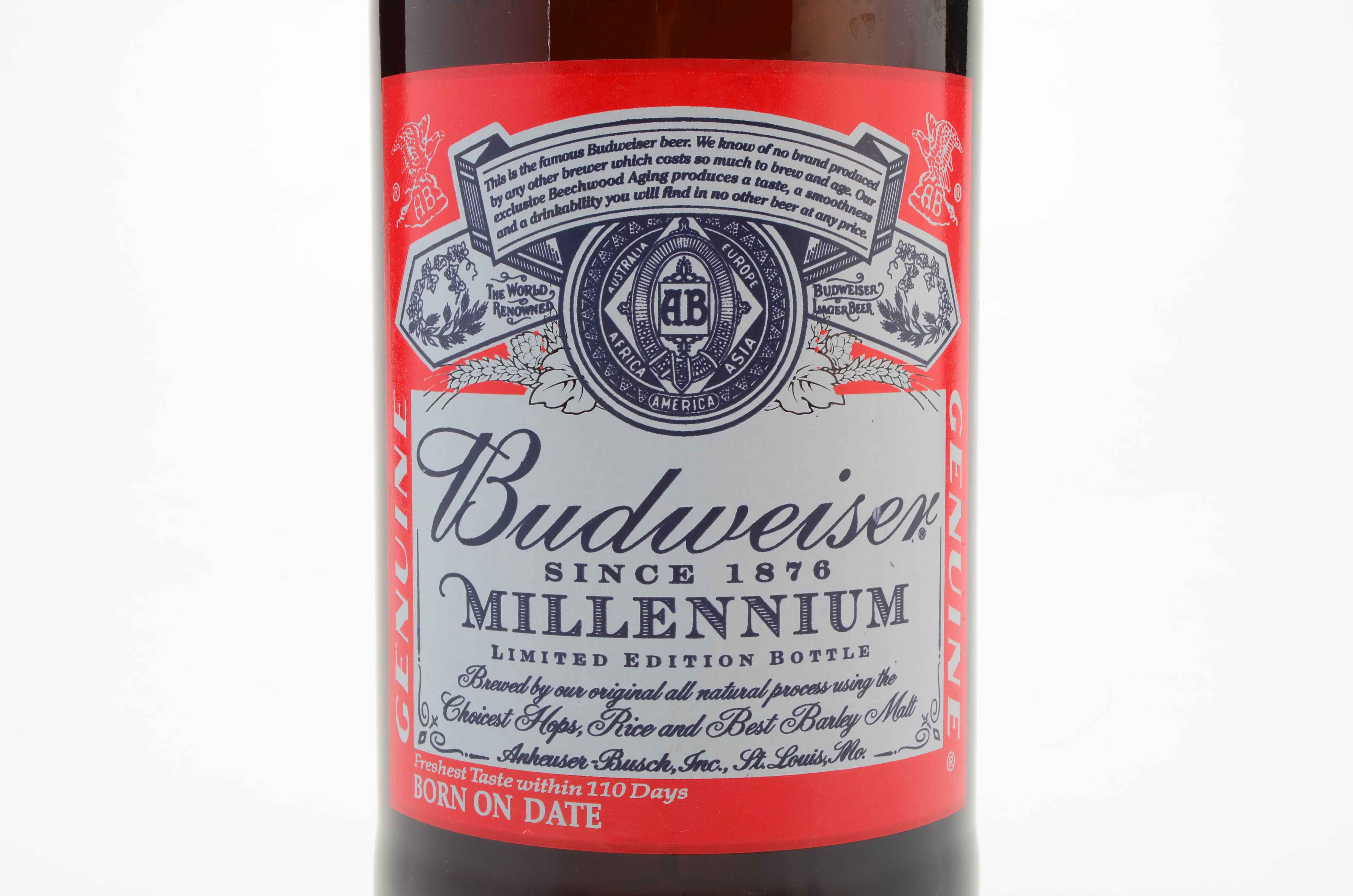 Large Budweiser Limited Edition Glass Bottle
