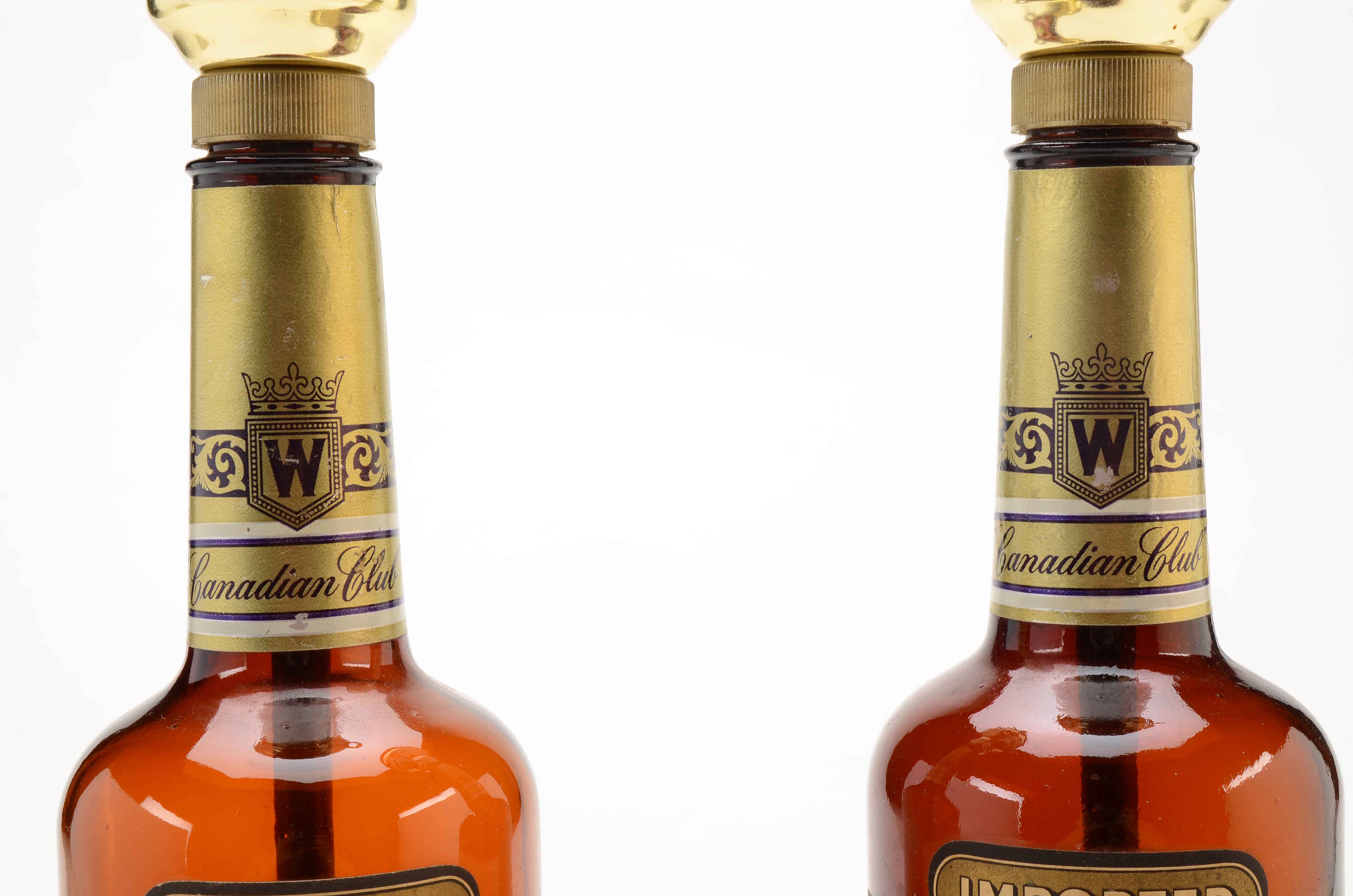 Pair of Canadian Club Bottle Lamps